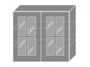Wall showcase cabinet Pescara W3S/80