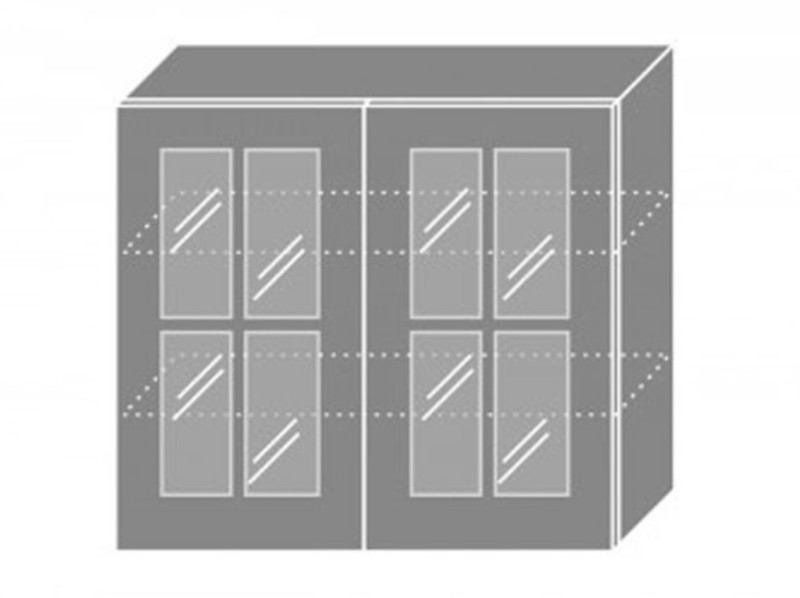 Wall showcase cabinet Pescara W3S/80