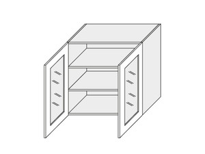 Wall showcase cabinet Pescara W3S/80