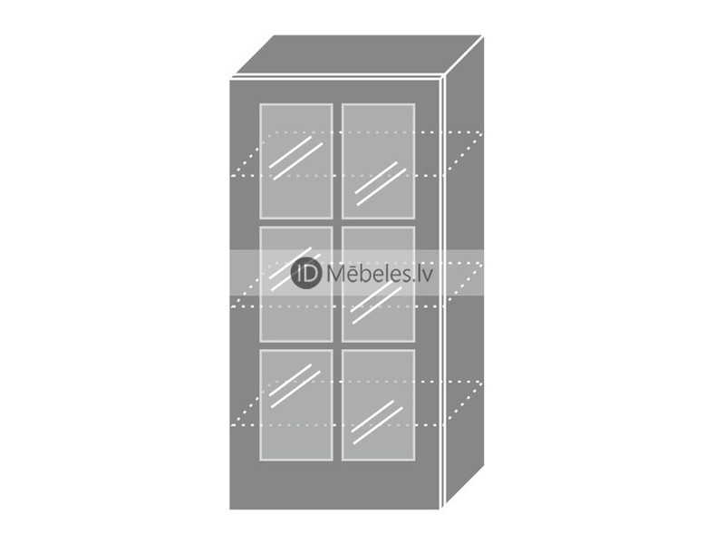 Wall showcase cabinet Pescara W4S/50