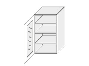 Wall showcase cabinet Pescara W4S/50
