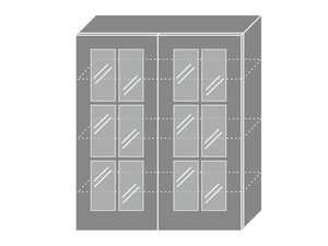 Wall showcase cabinet Pescara W4S/80