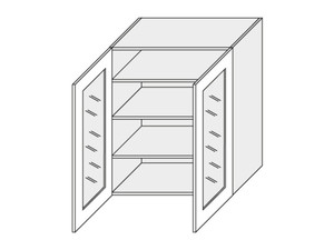 Wall showcase cabinet Pescara W4S/80