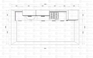 Virtuves komplekts Florence 390 cm