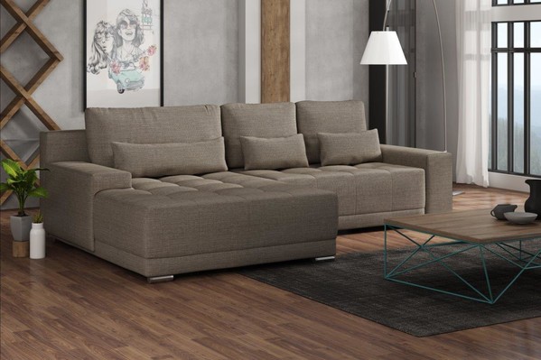 Extendable corner sofa bed Malmo L/P