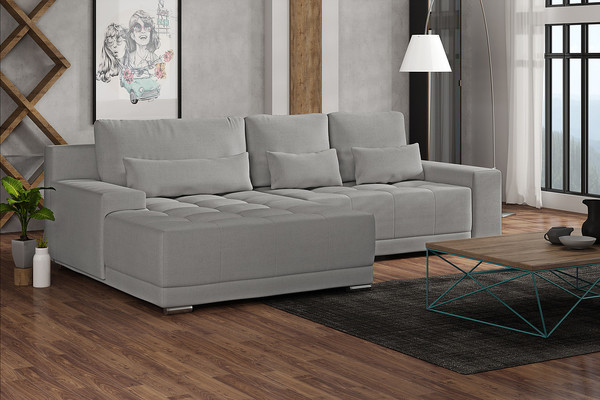 Extendable corner sofa bed Malmo MAX L/P