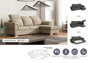 Extendable corner sofa bed Modus L/P
