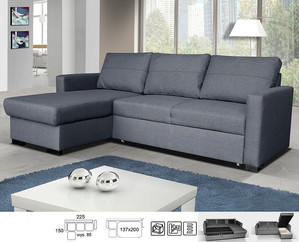 Extendable corner sofa bed Grand P/L