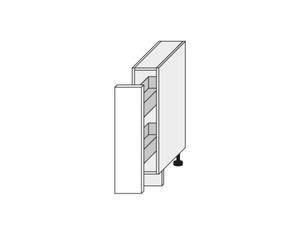 Apakšējais skapītis Emporium white D/15+cargo L
