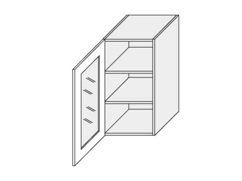 Wall showcase cabinet Bari W2S/40