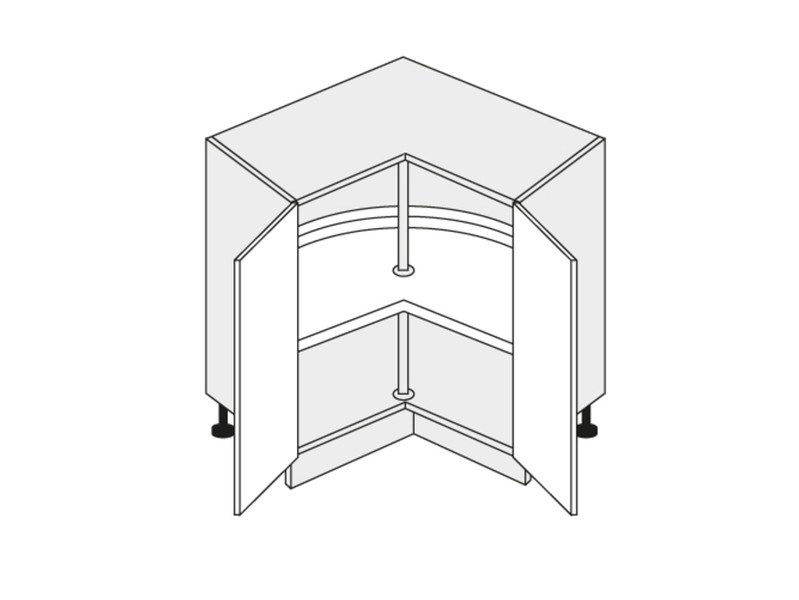 Base corner cabinet Bari D12/90
