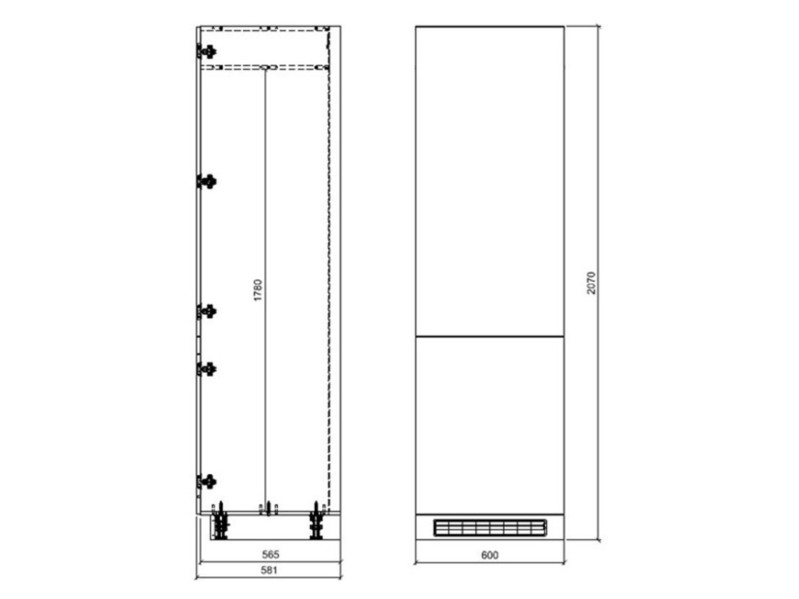 Cabinet for built-in fridge Bari D14DL/60/2017