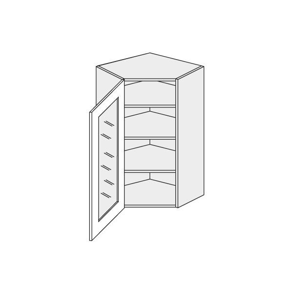 Wall corner cabinet Napoli W4S/10/60 L