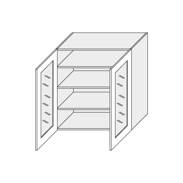 Wall showcase cabinet Napoli W4S/90