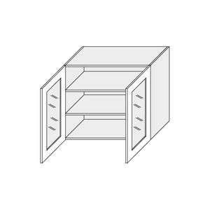 Wall showcase cabinet Napoli W3S/90
