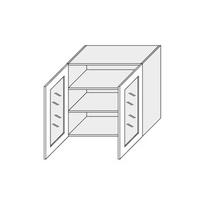 Wall showcase cabinet Napoli W3S/80