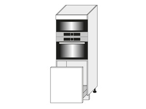 Шкаф для духовки и микроволновой печи Quantum Dust grey D5AM/60/154