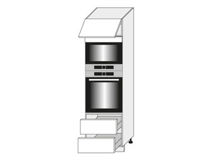 Шкаф для духовки и микроволновой печи Quantum Dust grey D14/RU/2M 284