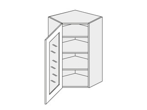 Wall corner cabinet Bari W4S/10/60