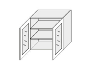 Wall showcase cabinet Amaro W3S/80