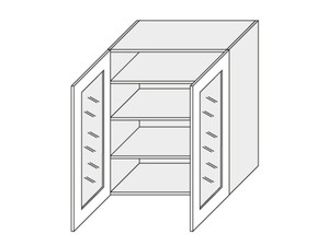 Wall showcase cabinet Amaro W4S/80