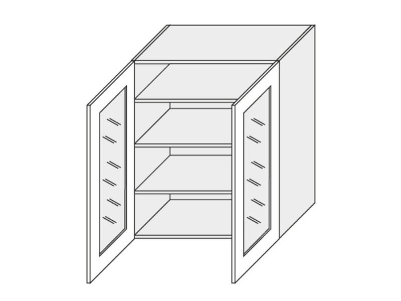 Wall showcase cabinet Amaro W4S/80