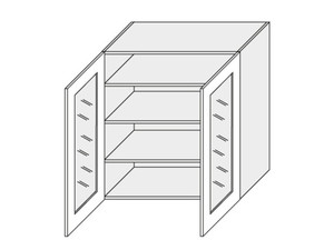 Wall showcase cabinet Amaro W4S/90
