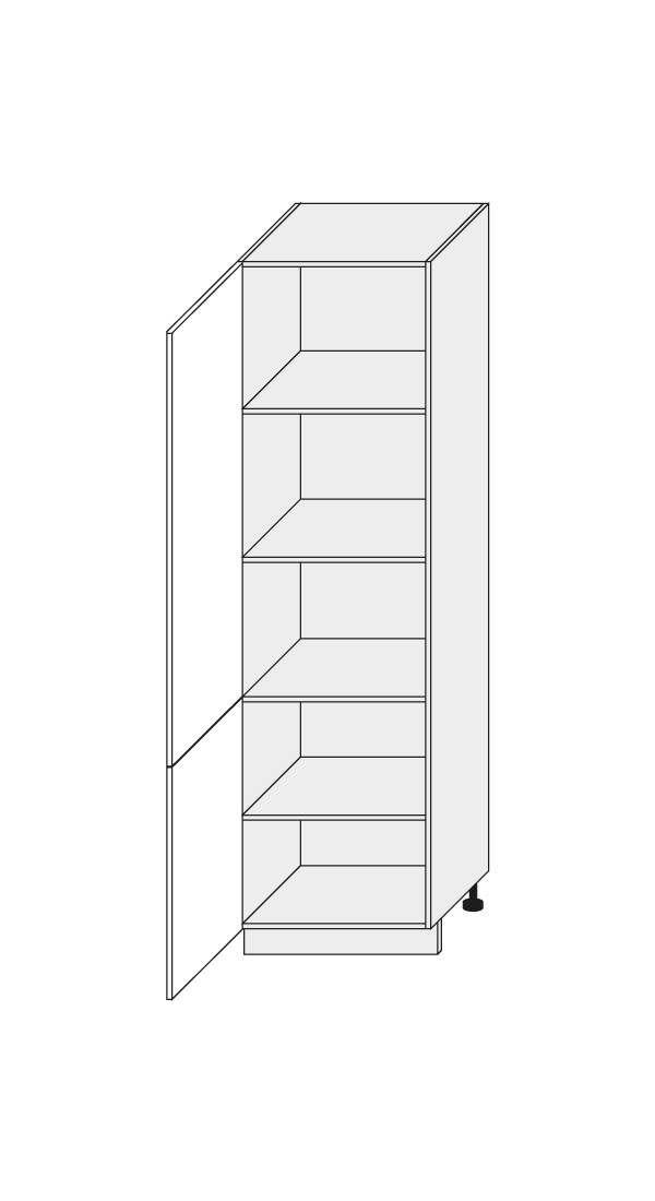 Skapis ar plauktiem Napoli D14/DP/60/207 L