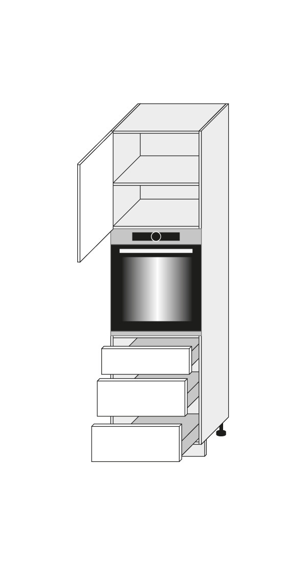 Cabinet for oven Napoli D14/RU/3A P
