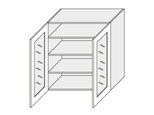 Wall showcase cabinet Rimini W4S/90