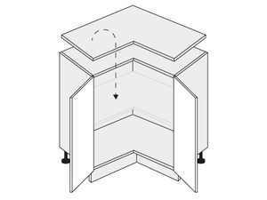 Base corner cabinet Amaro D12/90