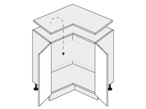 Base corner cabinet Malmo D12/90
