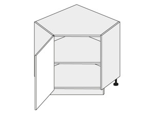 Base corner cabinet Malmo D12R/90
