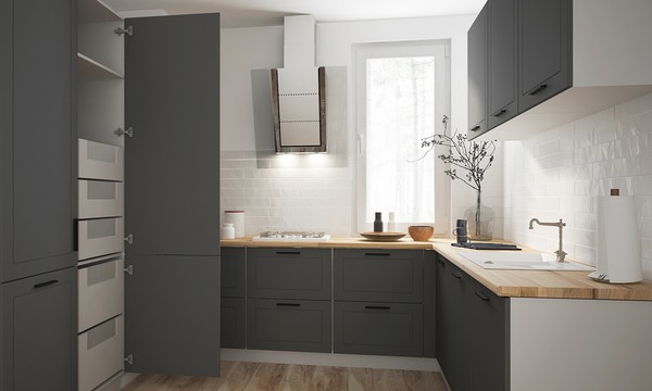 Kitchen cabinet Quantum Graphite D14/RU/2D