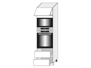 Шкаф для духовки и микроволновой печи Quantum White mat D14/RU/2M 284