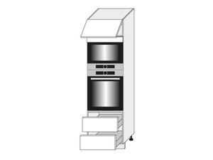 Шкаф для духовки и микроволновой печи Quantum Vanillia mat D14/RU/2M 284