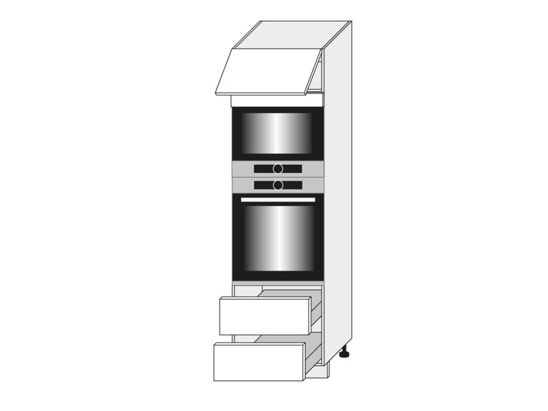 Skapis cepeškrāsnij un mikroviļņu krāsnij Brerra D14/RU/2M/284