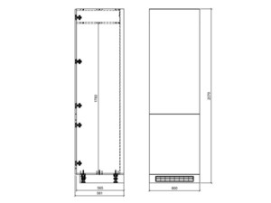 Cabinet for built-in fridge Essen D14/DL/60/207