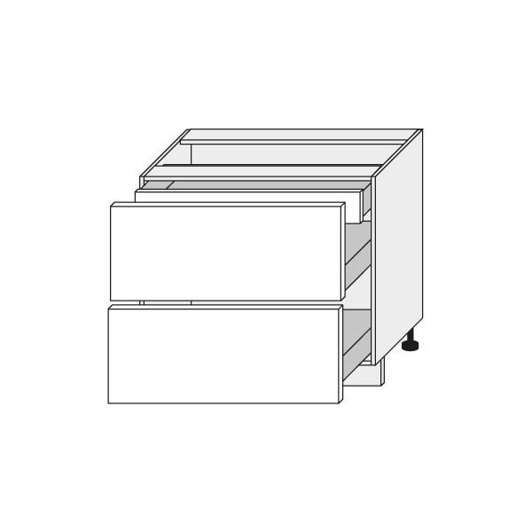 Apakšējais skapītis Platinium White D2A/80/1A