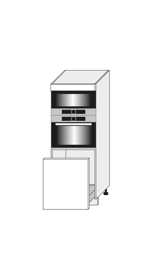 Skapis cepeškrāsnij un mikroviļņu krāsnij Platinium White D5AA/60/154