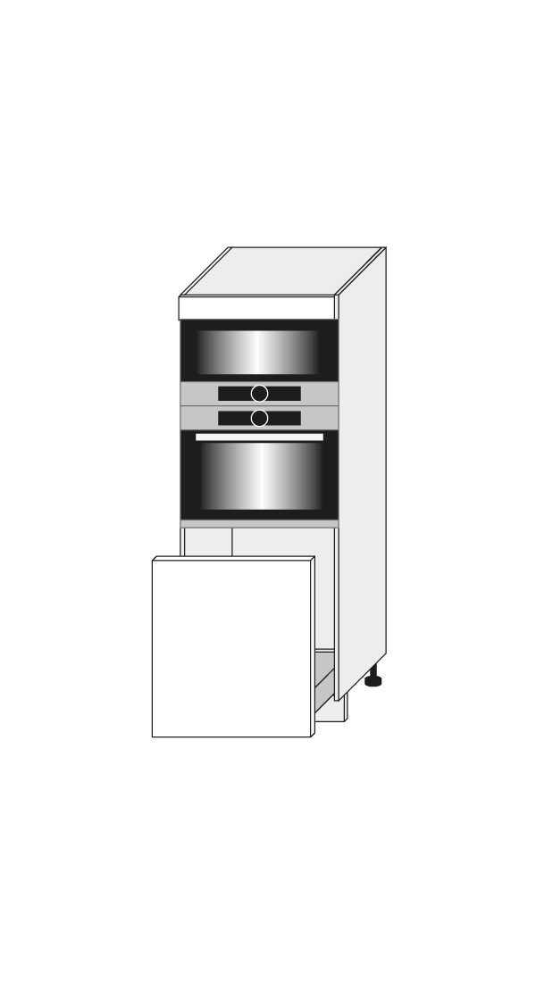 Skapis cepeškrāsnij un mikroviļņu krāsnij Platinium White D5AA/60/154