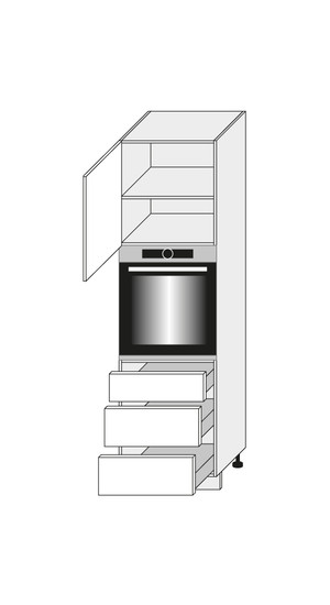 Virtuves skapis Platinium White D14/RU/3M
