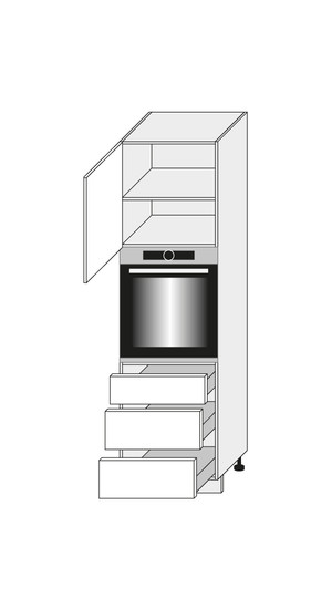 Kitchen cabinet Platinium White D14/RU/3A
