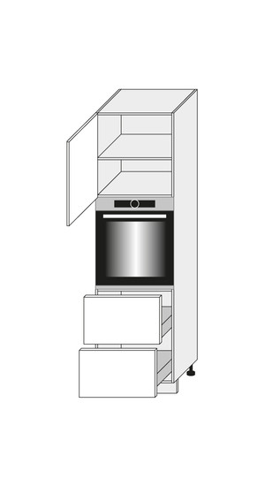 Kitchen cabinet Platinium White D14/RU/2M 356
