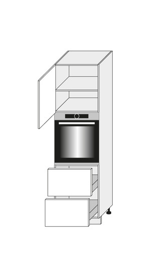 Virtuves skapis Platinium White D14/RU/2M 356