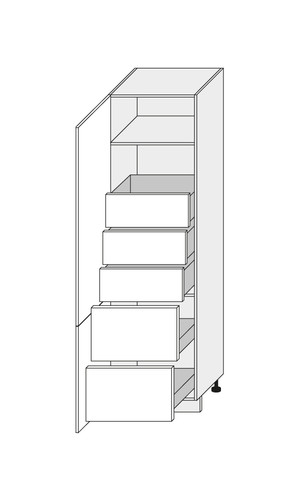 Virtuves skapis Platinium White D14/DL/60/207-5T