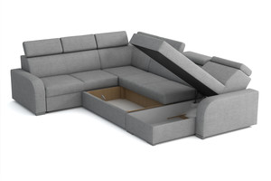 Extendable corner sofa bed Dave 2r+R+2P+LC (P/L)