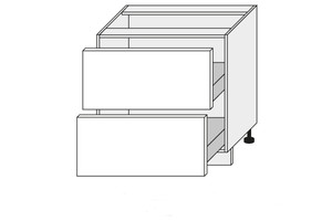 Base cabinet Silver Sonoma D2M/80