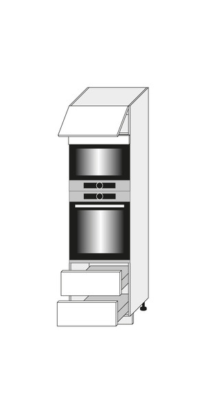 Cabinet for oven and microwave oven Silver Sonoma D14/RU/2M 284