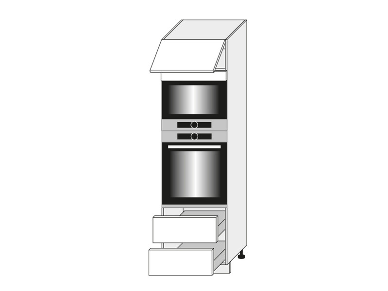 Skapis cepeškrāsnij un mikroviļņu krāsnij SIlver D14/RU/2R 284